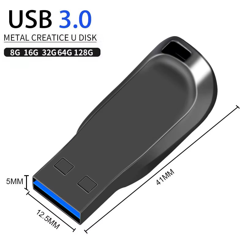 USB Flash Drive 128GB 64GB 32GB 16GB 3.0 High-Speed Pendrive