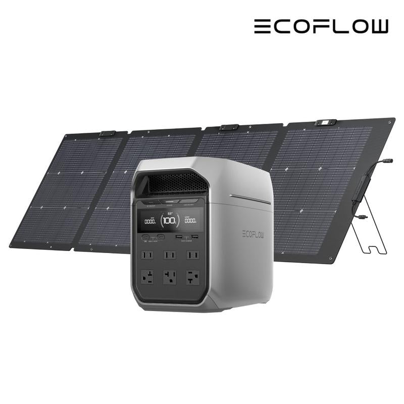 ECOFLOW Solar Generator DELTA 3 plus 1024 with 160W/220W Bifacial Solar Panel