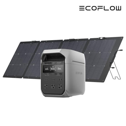 ECOFLOW Solar Generator DELTA 3 plus 1024 with 160W/220W Bifacial Solar Panel